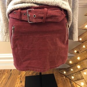 Pink velvet skirt: forever 21